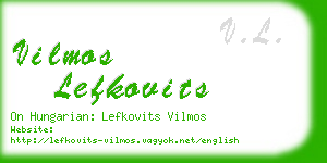 vilmos lefkovits business card